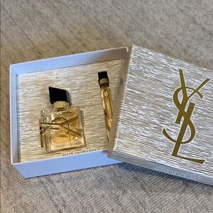 Yves Saint Laurent Gold and Black Perfume Set